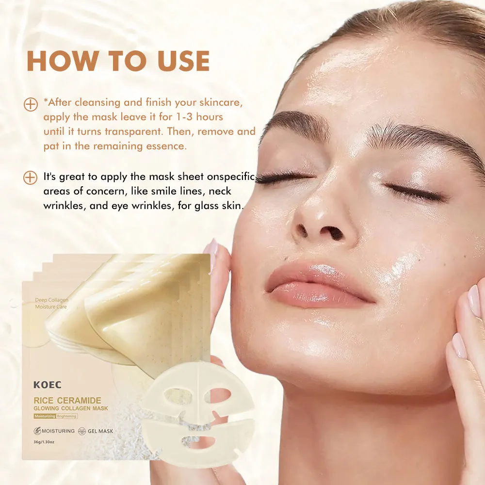 KOEC Rice Collagen Hydrogel Maske 4 stk opstrammende