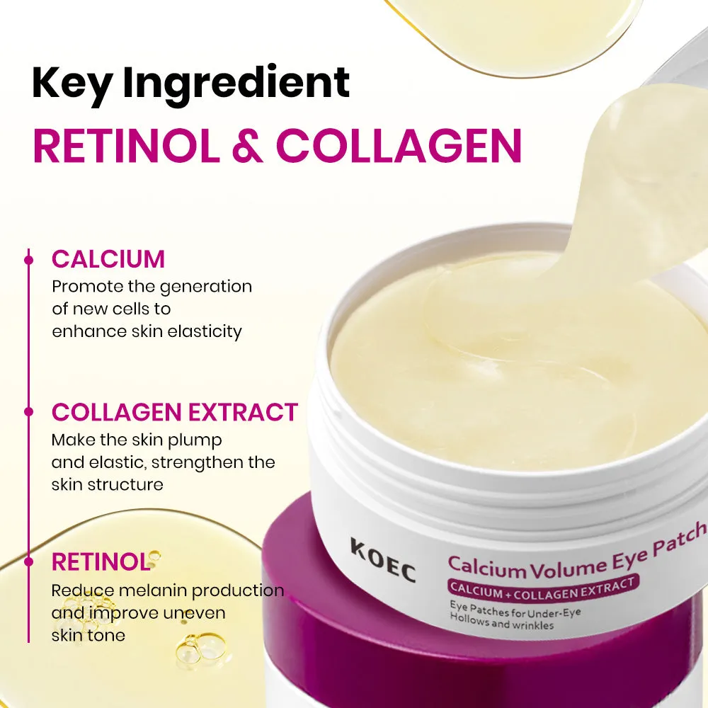KOEC Calcium Volume øjenpatches 60 stk calcium