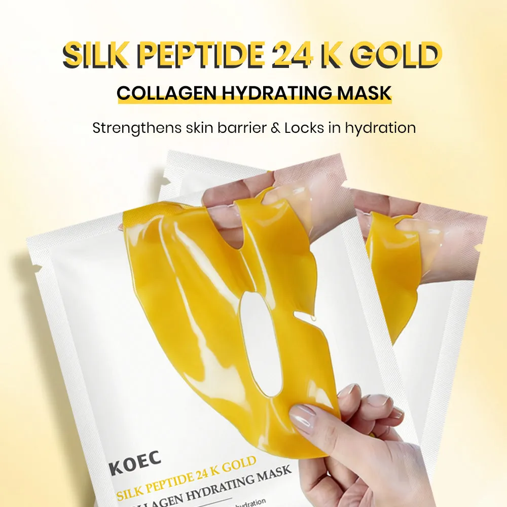 KOEC Silk Peptide 24K Gold Collagen Hydrating Maske til glød