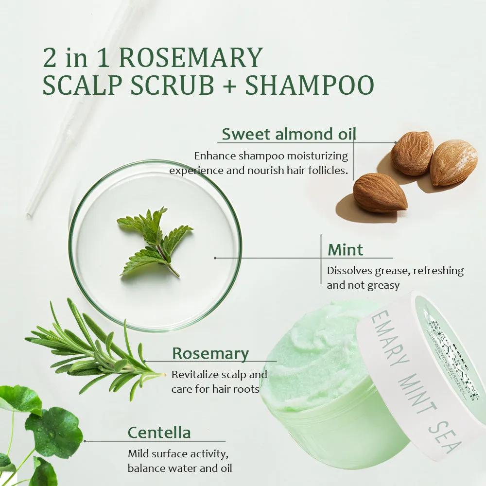 KOEC Rosemary Mint Sea Salt hovedbundsscrub mod skæl