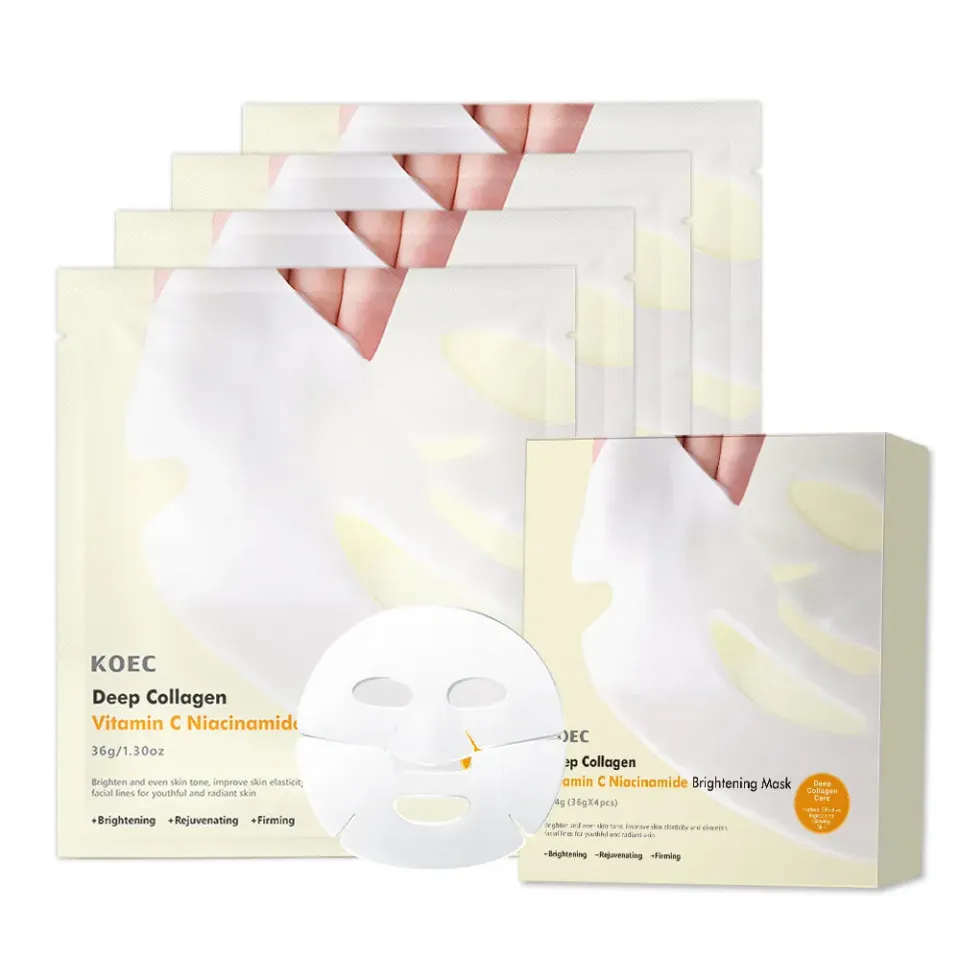 KOEC VC Niacinamide Collagen ansigtsmaske 4 stk fugtgivende