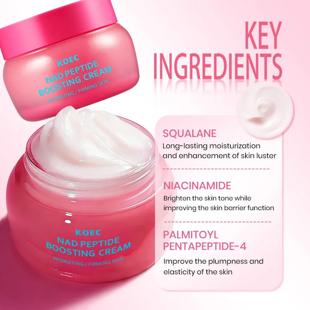 KOEC NAD+ Peptide Boosting ansigtscreme moden hud