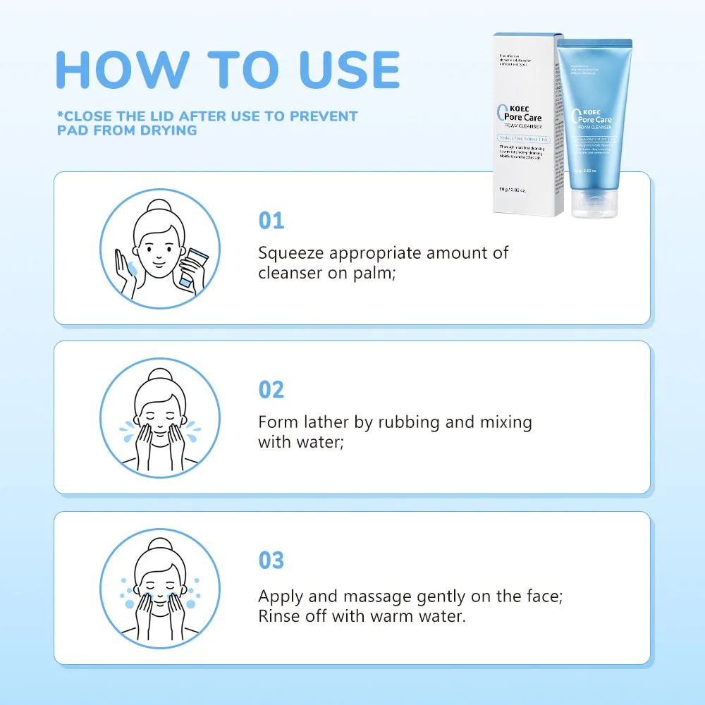 KOEC Zero Foam Pore Care rens til porer mild