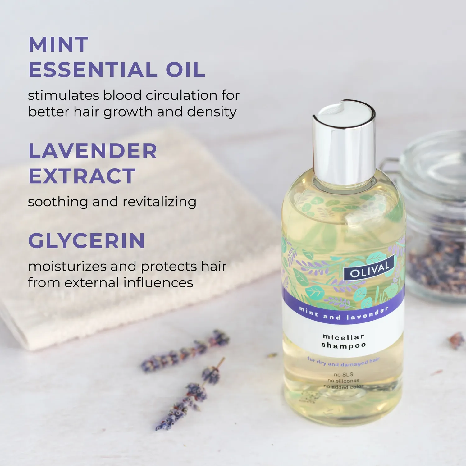 Olival Professional Micellar Shampoo Mint and Lavender shampoo mynte