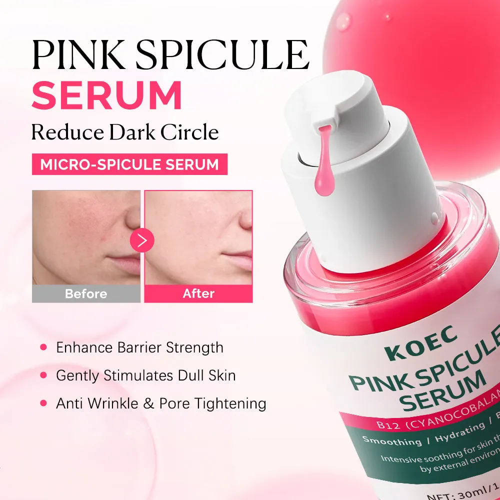 KOEC Pink Spicule Facial Serum øjenserum mod poser 30 ml