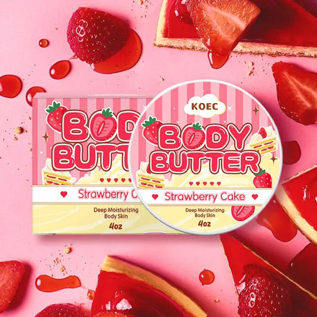 KOEC Strawberry Cake Body Glaze Butter bodysmør jordbær