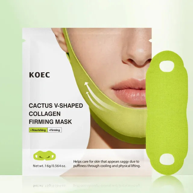 KOEC Cactus V-Shaped Collagen ansigtsmaske til kæbe