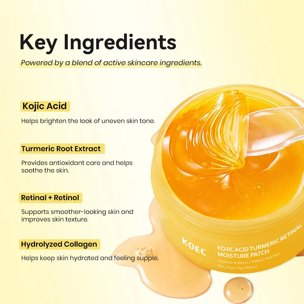 KOEC Kojic Acid Turmeric Retinal moisture patch mod mørke pletter