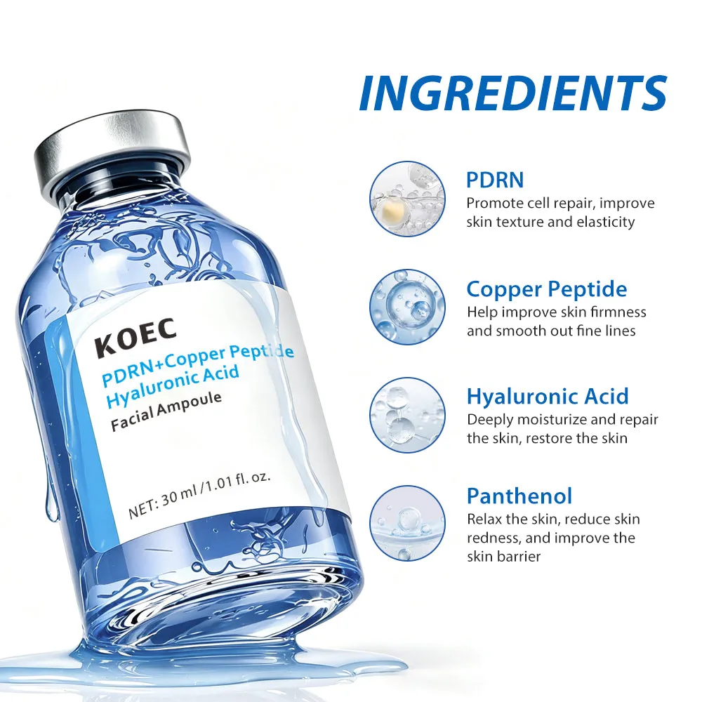KOEC PDRN Copper Peptide ampul med hyaluronsyre