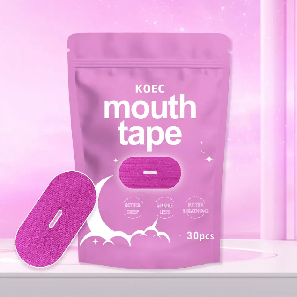 KOEC Sleeping mundtape pink 3-pak 90 stk