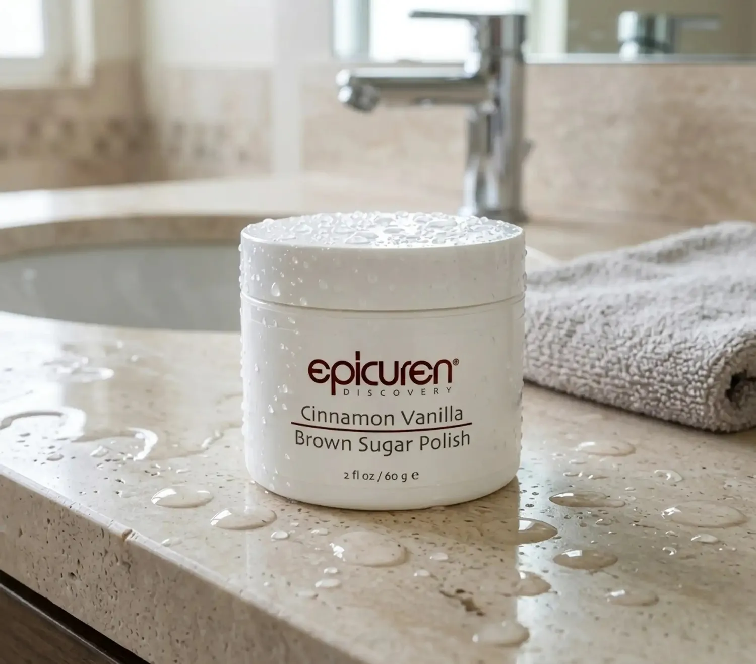 Epicuren Cinnamon Vanilla Brown Sugar bodyscrub til tør hud