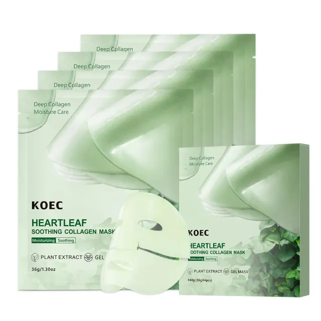KOEC Heartleaf Collagen maske 4 stk fugt beroligende