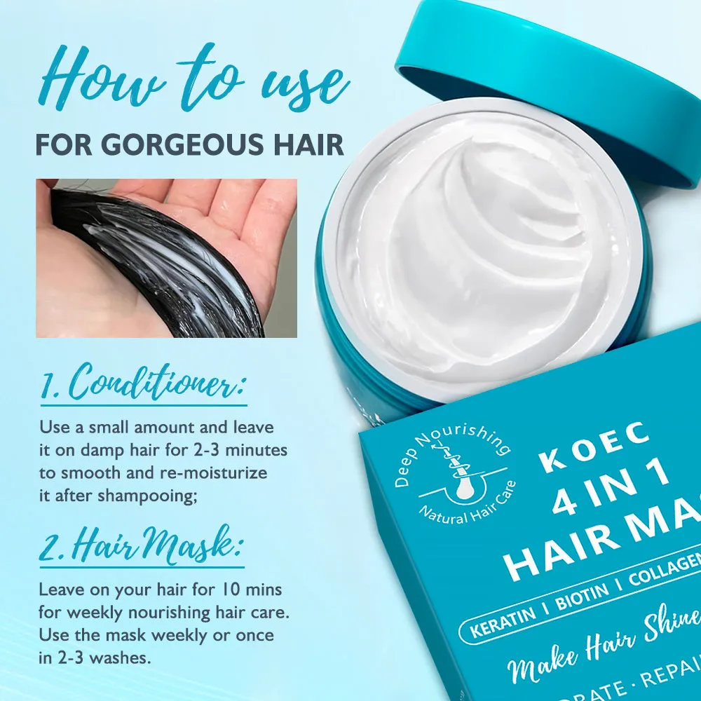 KOEC 4 in 1 Hair Mask hårmaske med keratin