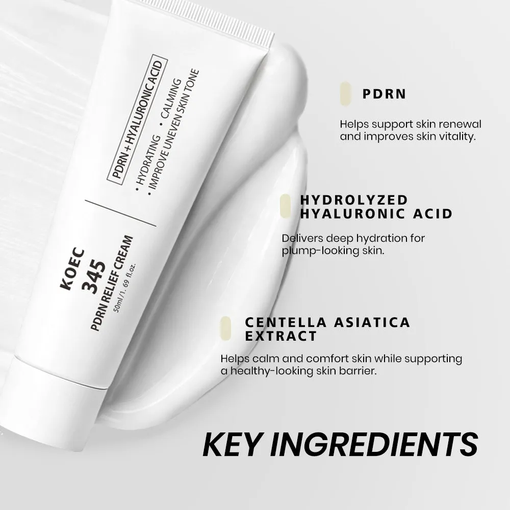 KOEC 345 PDRN Relief ansigtscreme beroligende