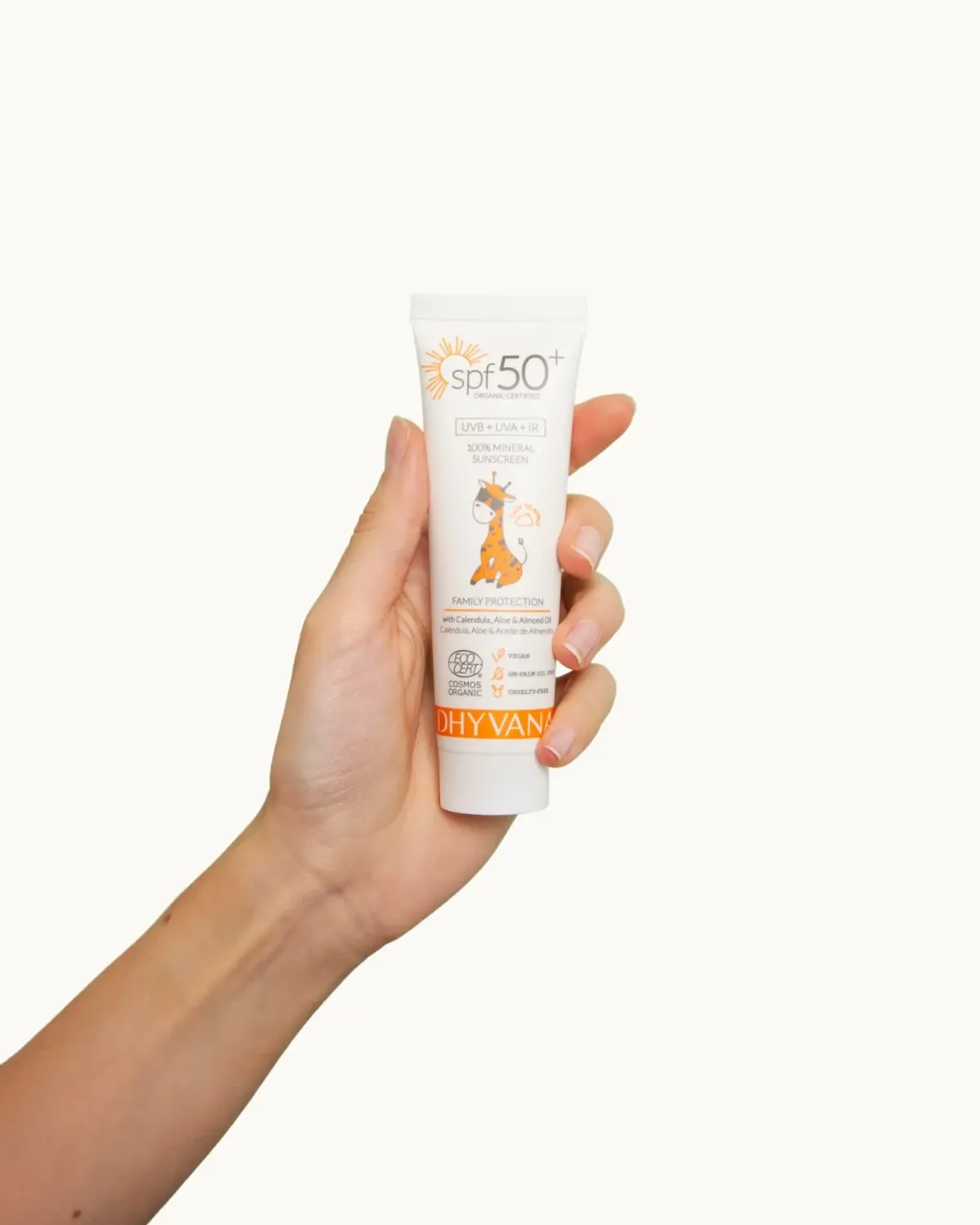 Dhyvana Baby & Family Solcreme SPF50+ uden parfume