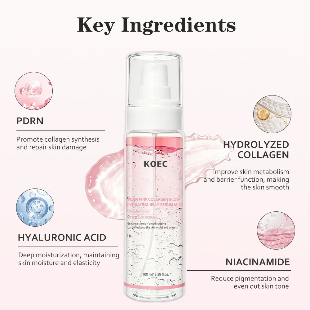 KOEC PDRN Pink Collagen ansigtsmist jelly serum