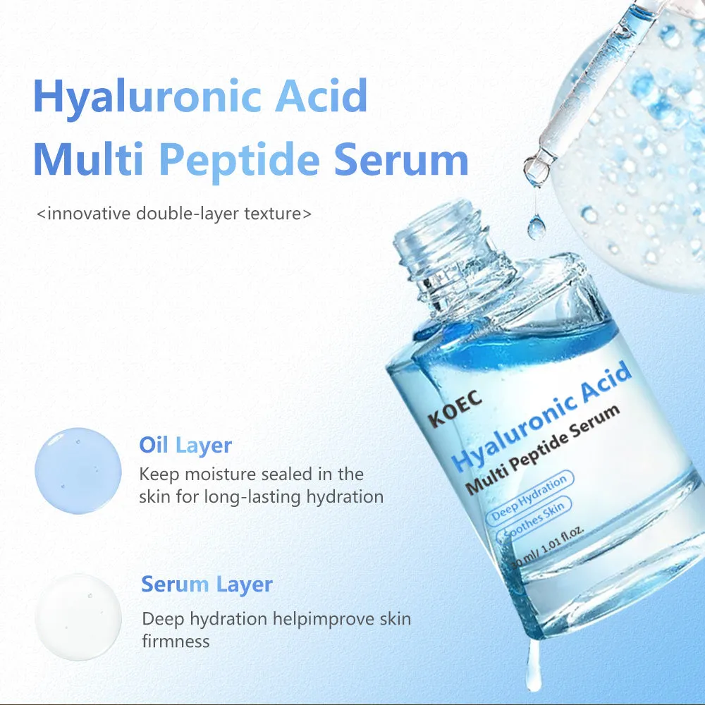 KOEC Hyaluronic Multi Peptide PDRN Serum til tør hud