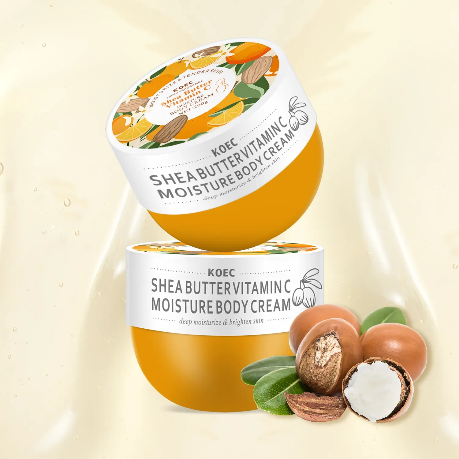 KOEC Shea Butter Vitamin C Moisture bodycreme 1 stk 24h fugt