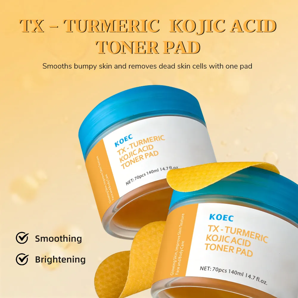 KOEC TX Turmeric Kojic toner pads til ujævn hud