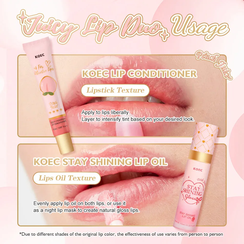 KOEC Peach Juicy Lip Duo læbebalsam fersken