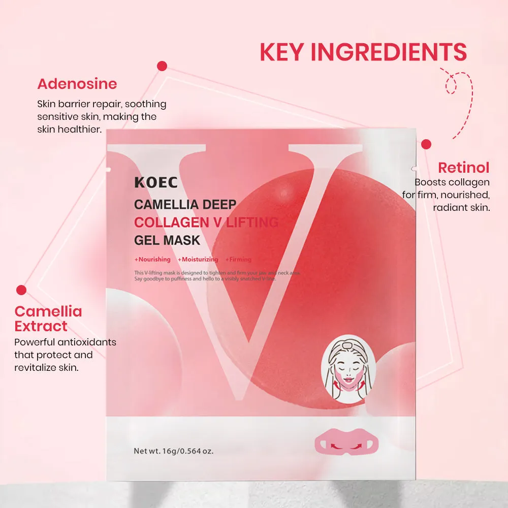 KOEC Camellia Deep Collagen V Lifting gelmaske 4 stk opstrammende