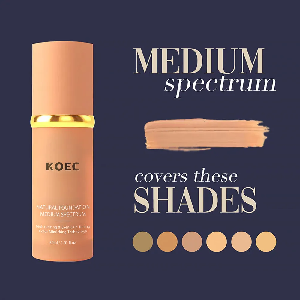 KOEC 4 in 1 Natural Foundation Medium Spectrum foundation