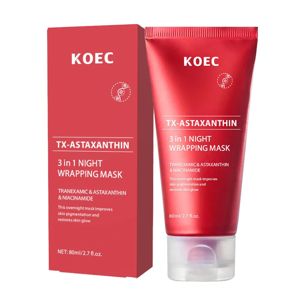 KOEC TXA Astaxanthin 3 in 1 natmaske 1 stk mod mørke pletter