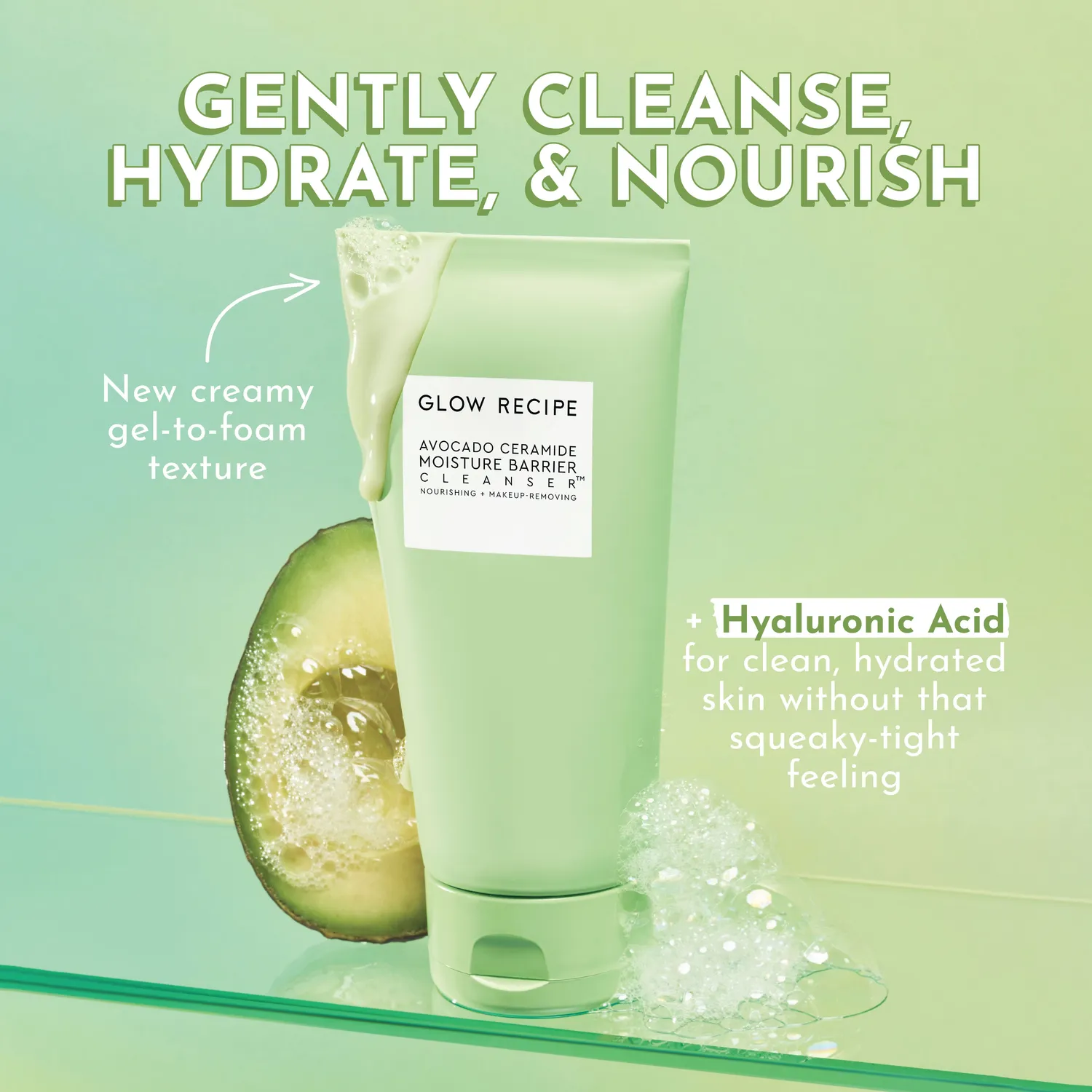 Glow Recipe Avocado Ceramide Moisture Barrier Cleanser ansigtsrens 150 ml tør hud