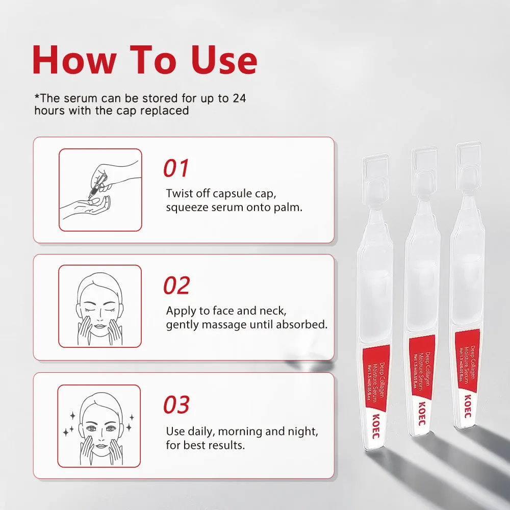 KOEC Collagen Repair ansigtsserum 30 kapsler fugt