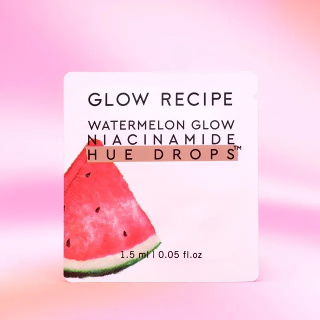 Glow Recipe Watermelon Hue Drops sachet Sun Glow glød