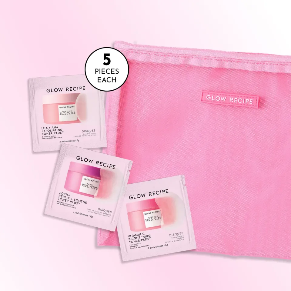 Glow Recipe Korean Toner Pad Trial Travel pads 15 stk mild