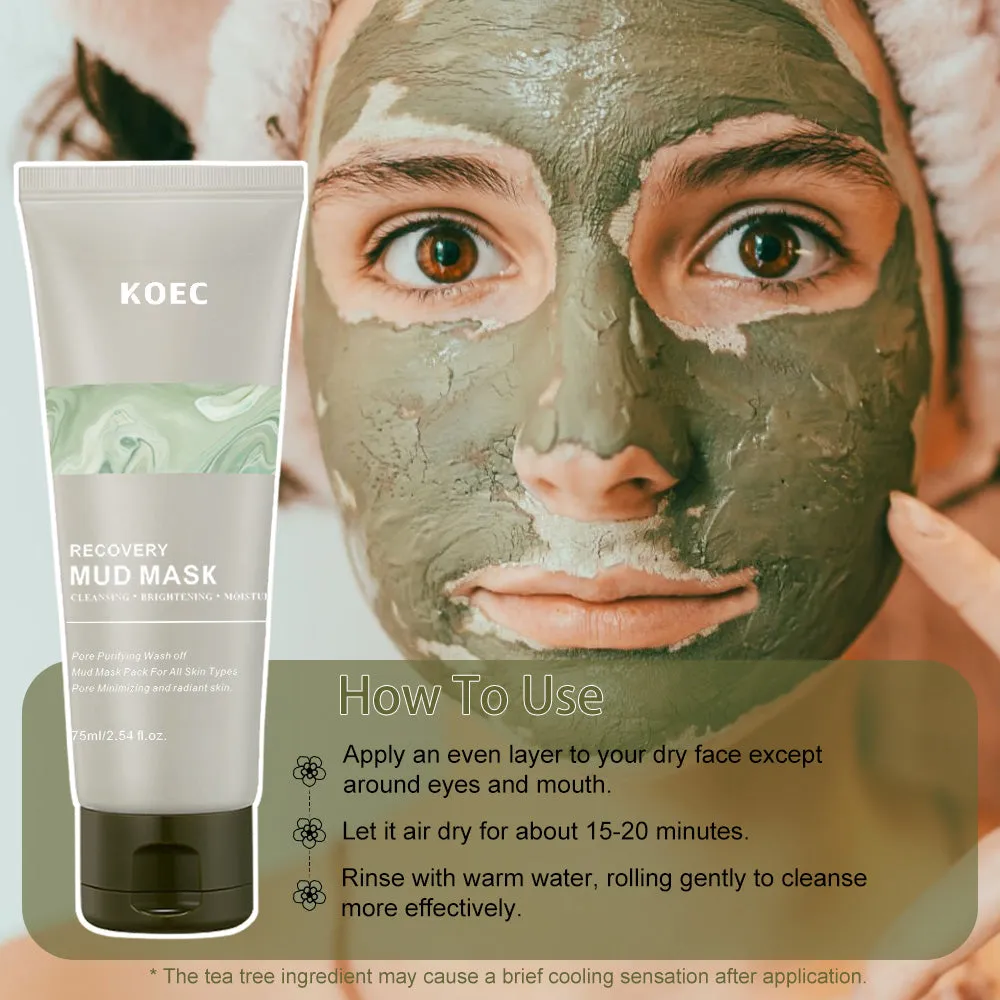 KOEC Recovery Mud Mask lermaske 75g fedtet hud