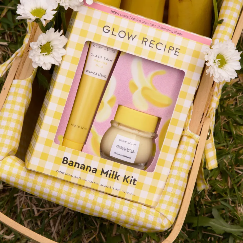 Glow Recipe Banana Soufflé + Shimmer læbesæt 2-dele