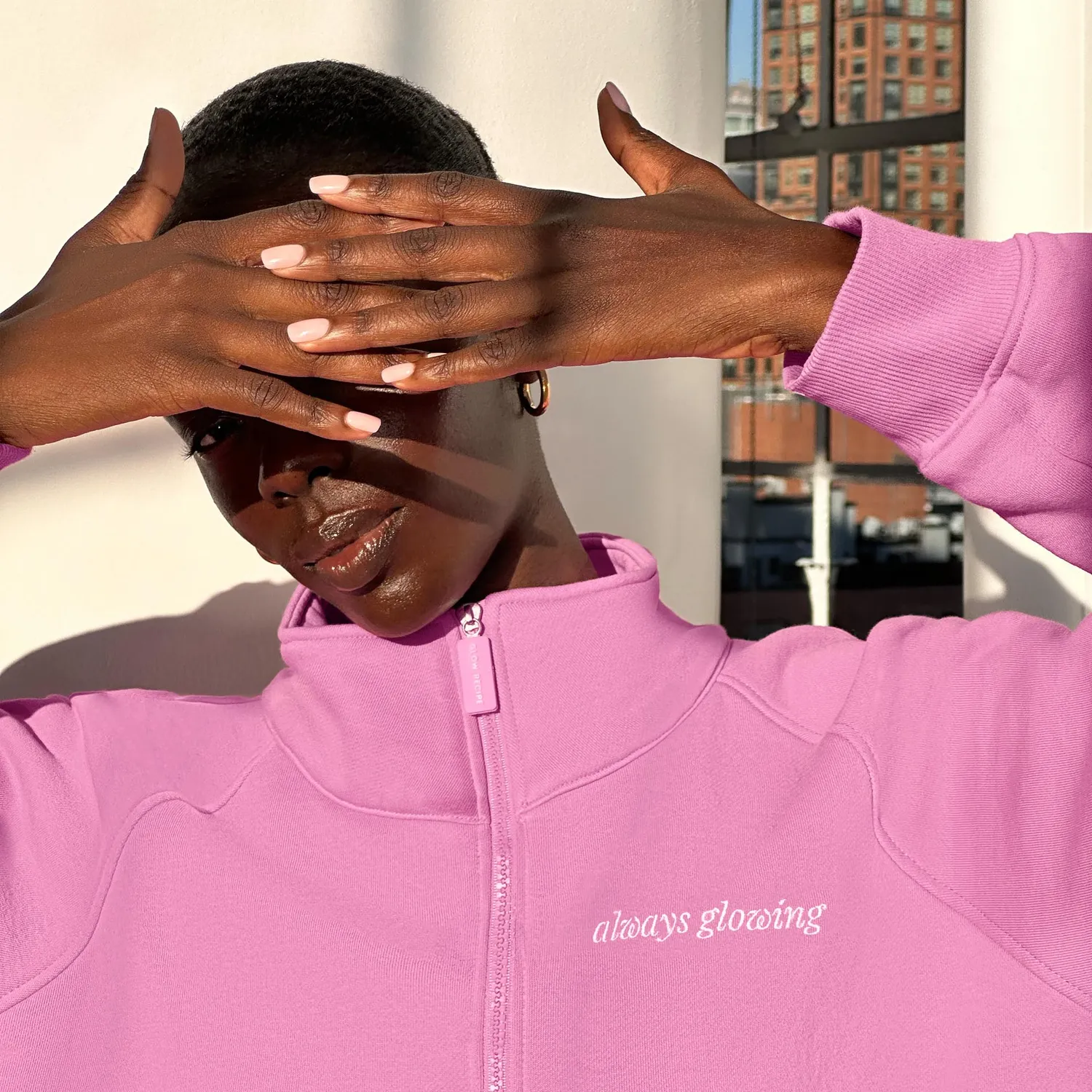 Glow Recipe Half-Zip sweatshirt Medium bomuld
