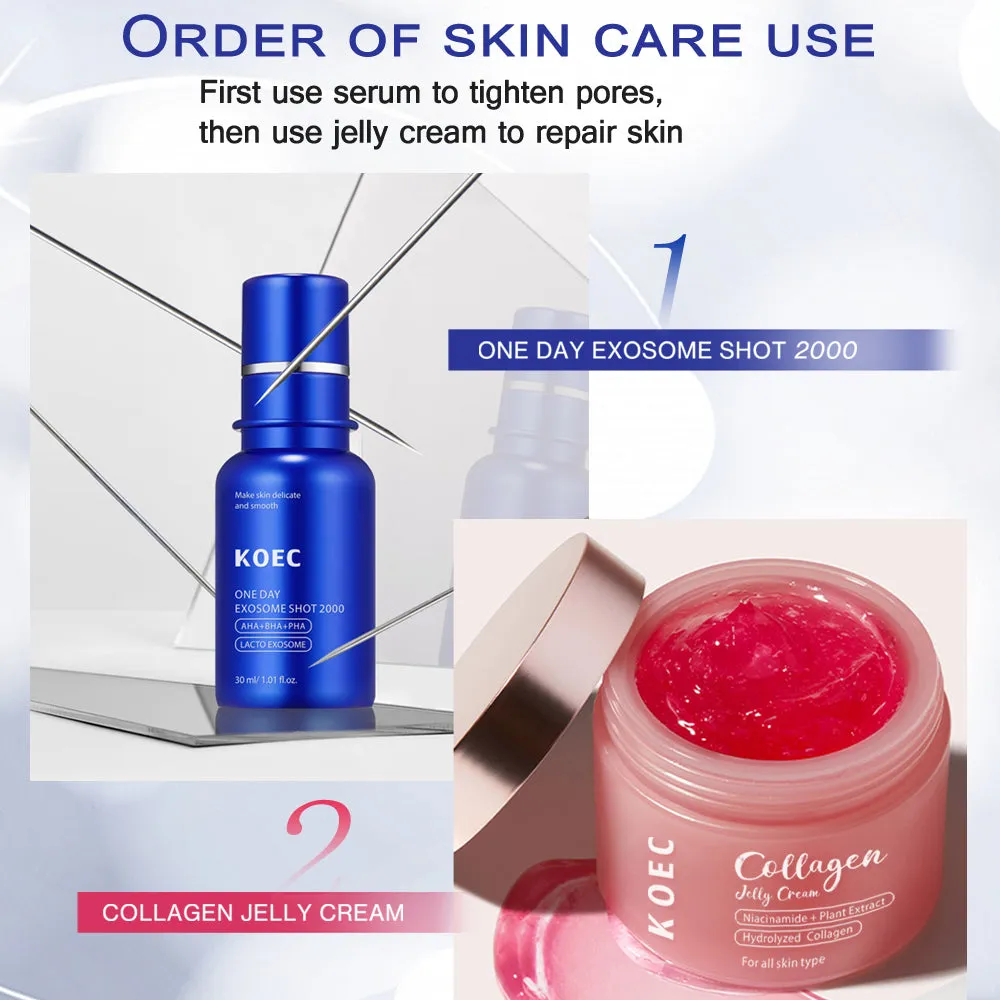 KOEC Jelly Cream Exosome Serum 2000 hudplejesæt fugt