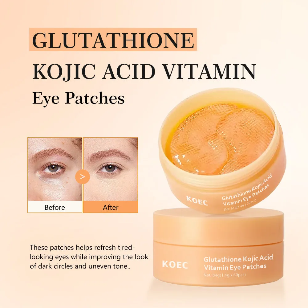 KOEC Glutathione Kojic Acid Vitamin øjenpatches mod mørke rander