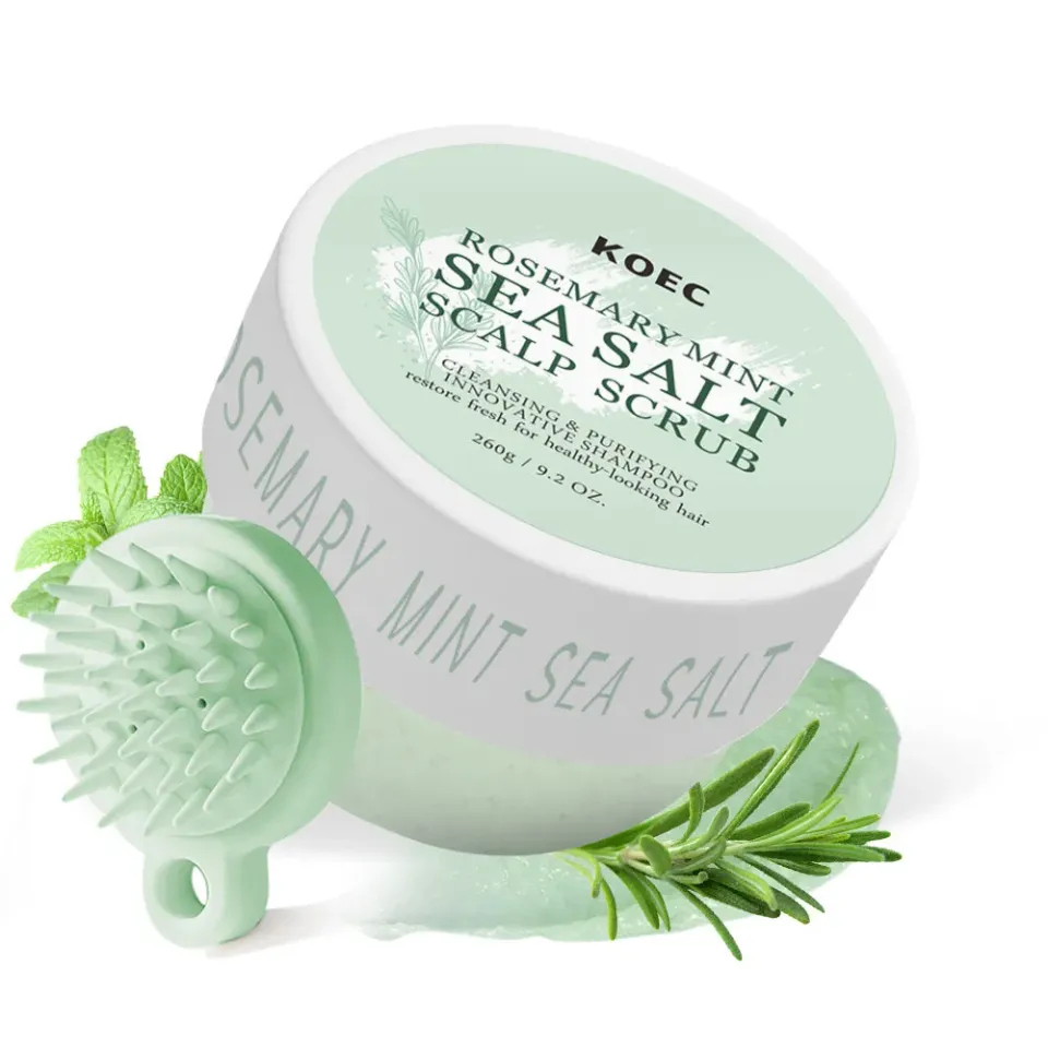 KOEC Rosemary Mint Sea Salt hovedbundsscrub mod skæl