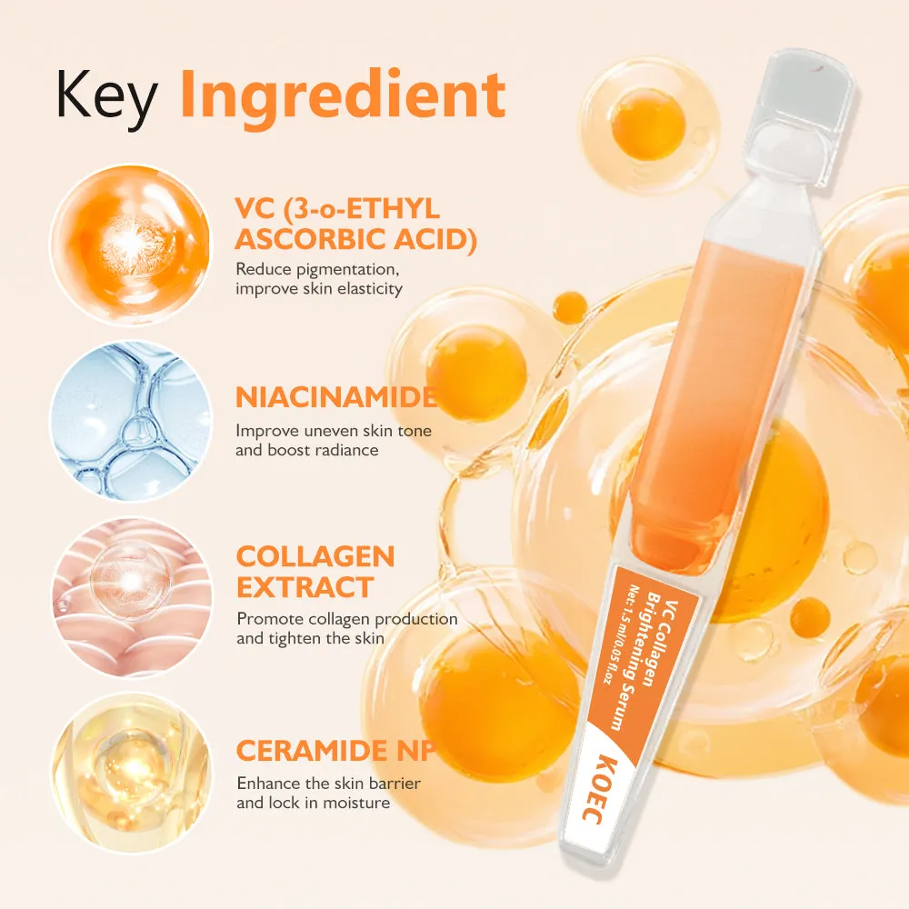 KOEC VC & Collagen Facial Serum ansigtsserum 30x1,5 ml C-vitamin