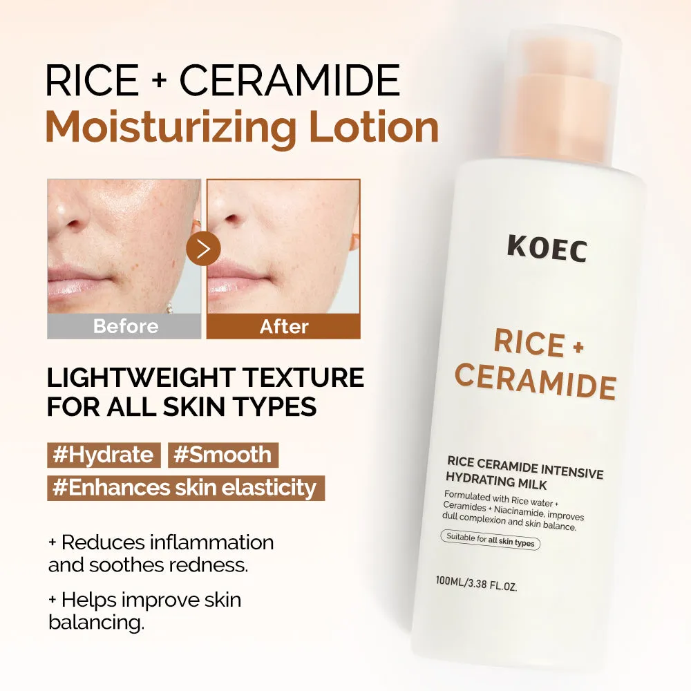 KOEC Rice Ceramide Intensive ansigtsmælk 100 ml fugt