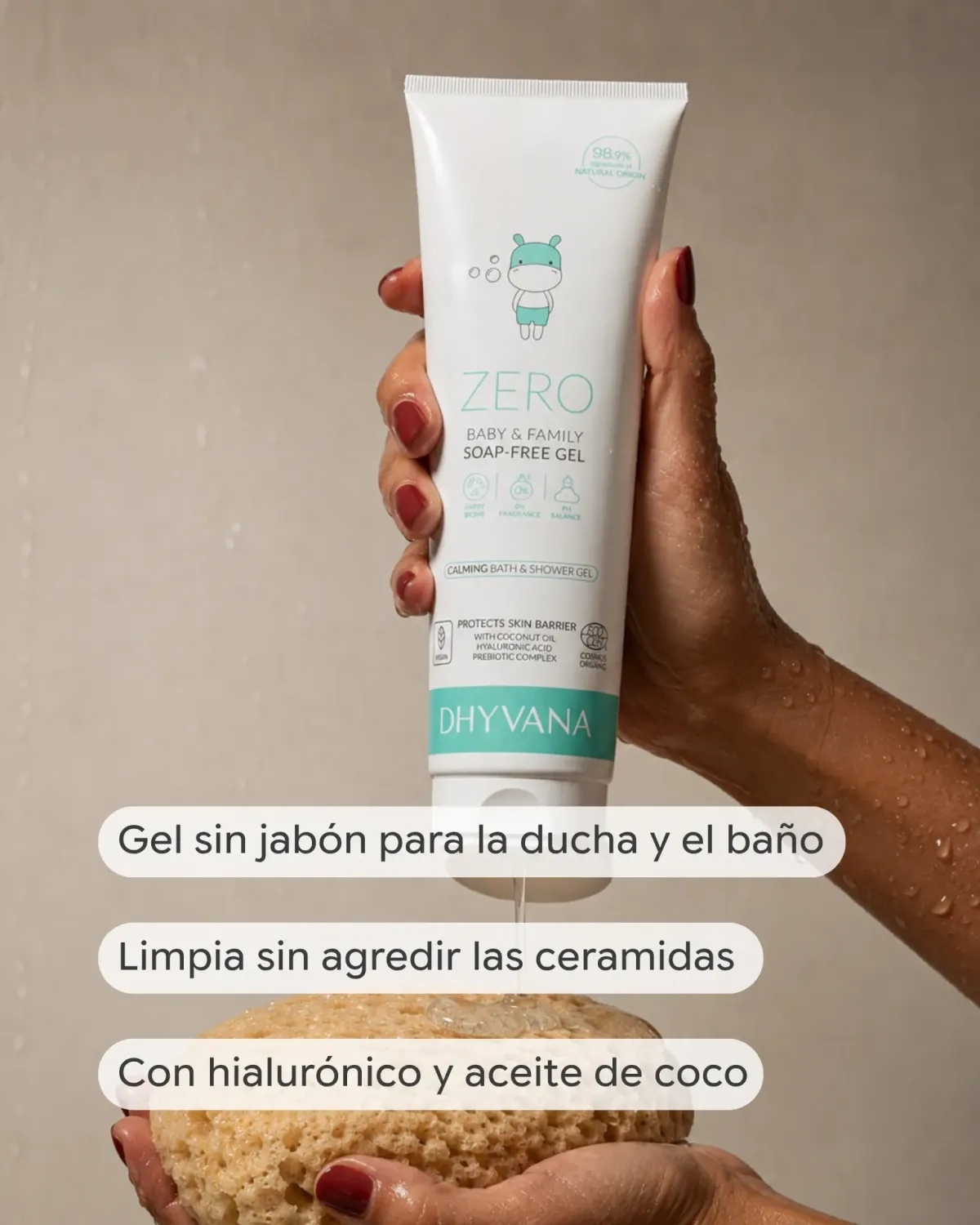 Dhyvana sæbefri brusegel pH-neutral uden parfume