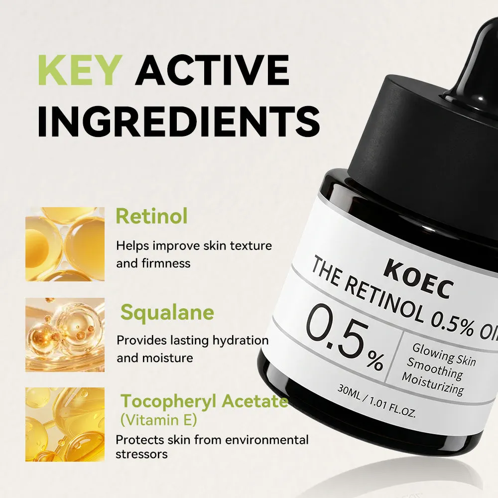 KOEC The Retinol 0.5% Oil ansigtsolie mod fine linjer