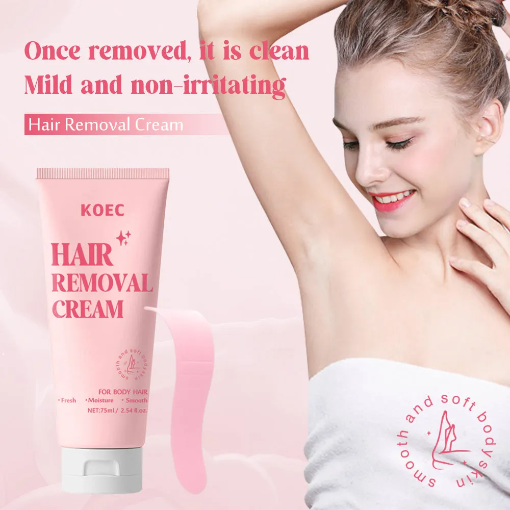 KOEC Body Hair Remover Cream hårfjerningscreme med skraber