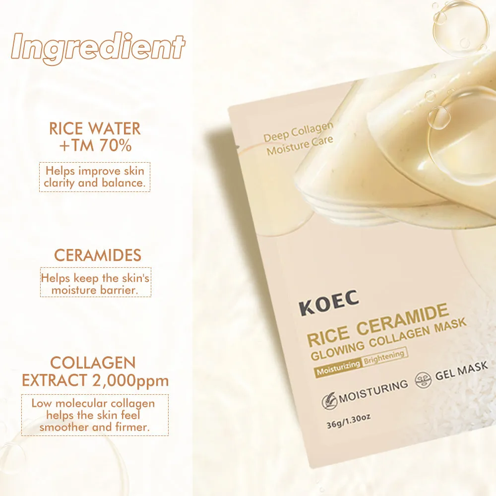 KOEC Rice Collagen Hydrogel Maske 4 stk opstrammende