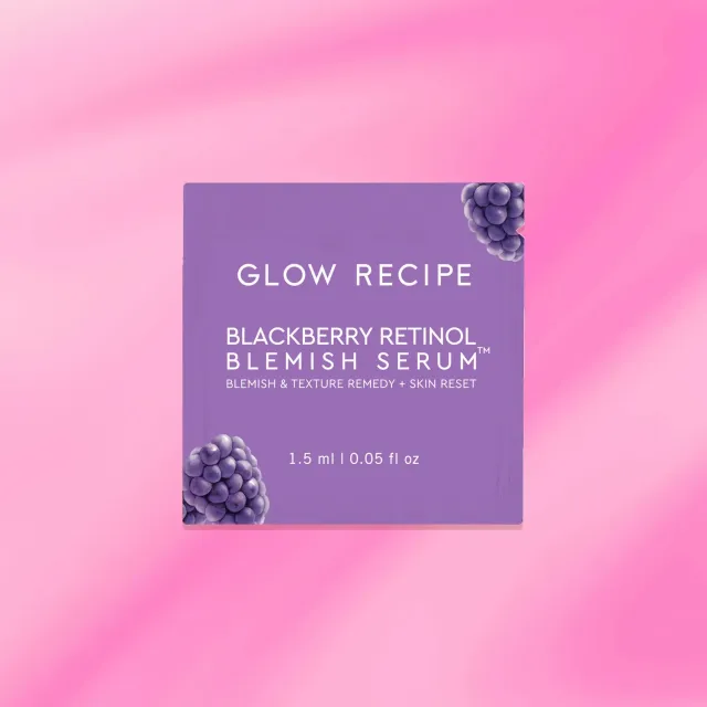 Glow Recipe Blackberry Retinol serum prøve uren hud
