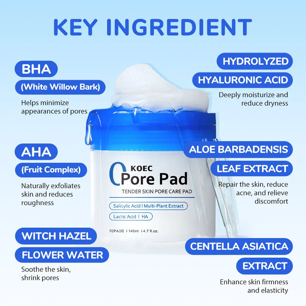 KOEC Zero Pore rensepads 70 stk til fedtet hud