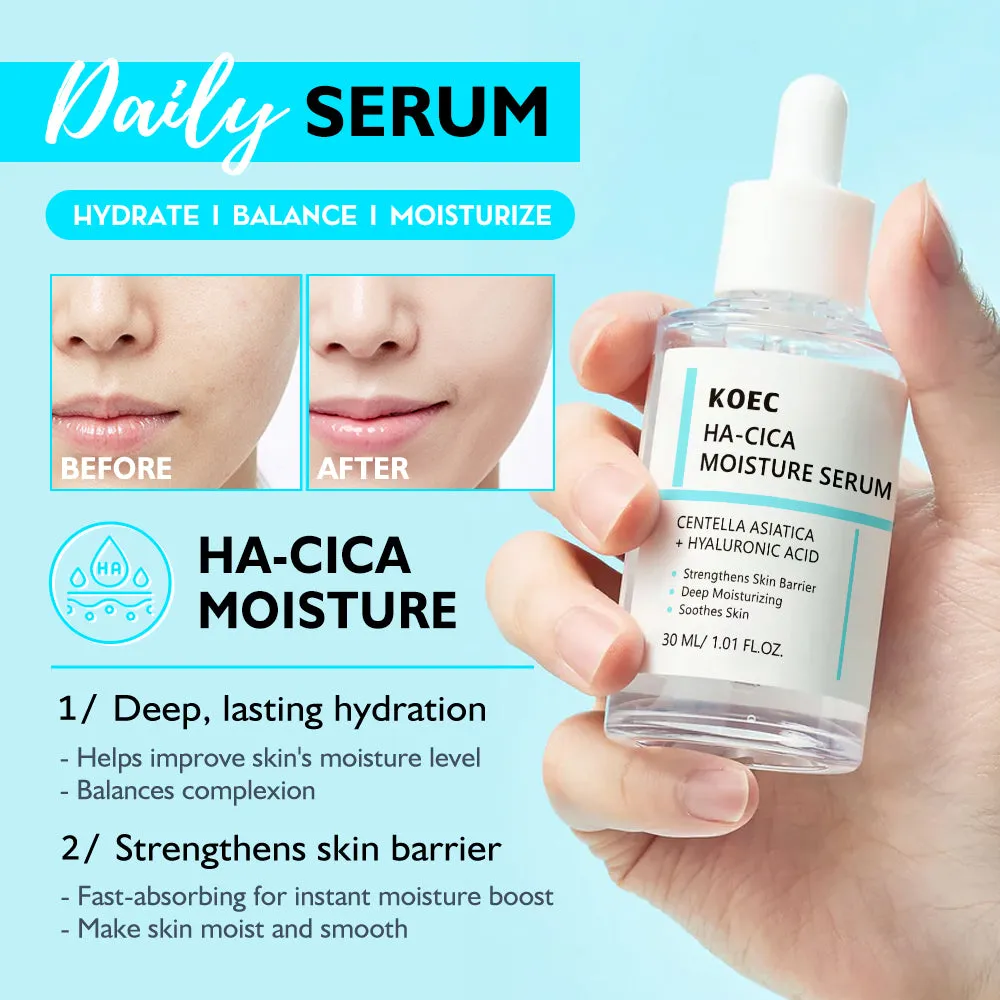 KOEC HA-Cica fugtserum uden parfume til tør hud