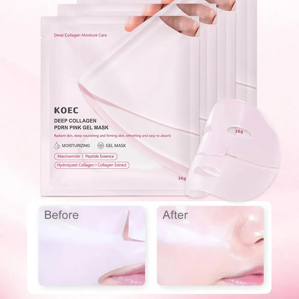 KOEC Deep Collagen PDRN Pink gelmaske fugt og glød