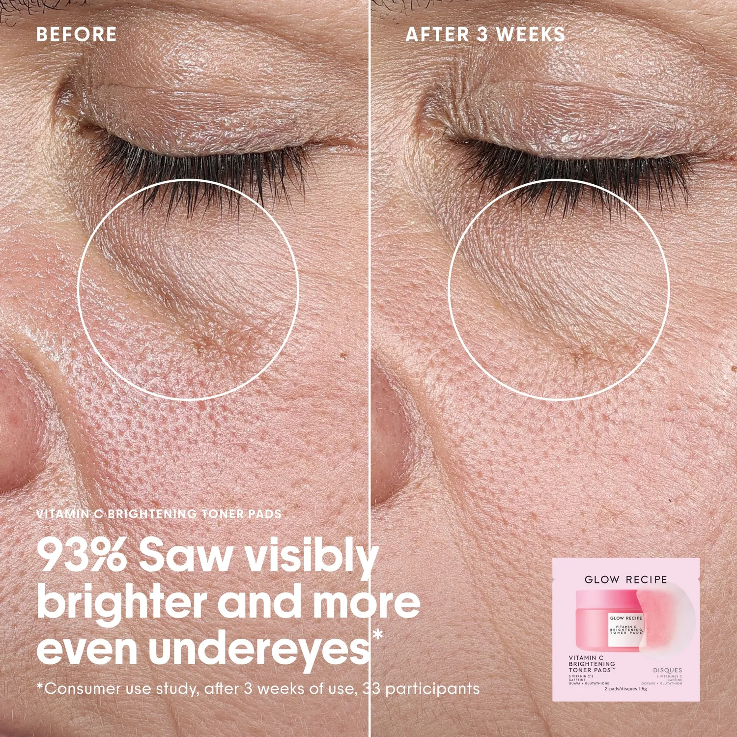 Glow Recipe Toner Pad sæt 12 breve eksfolierende