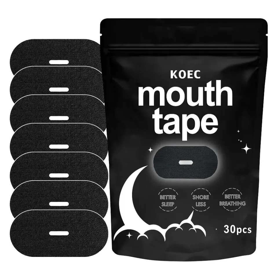 KOEC Black Sleeping mundtape 3-pak 90 stk sort