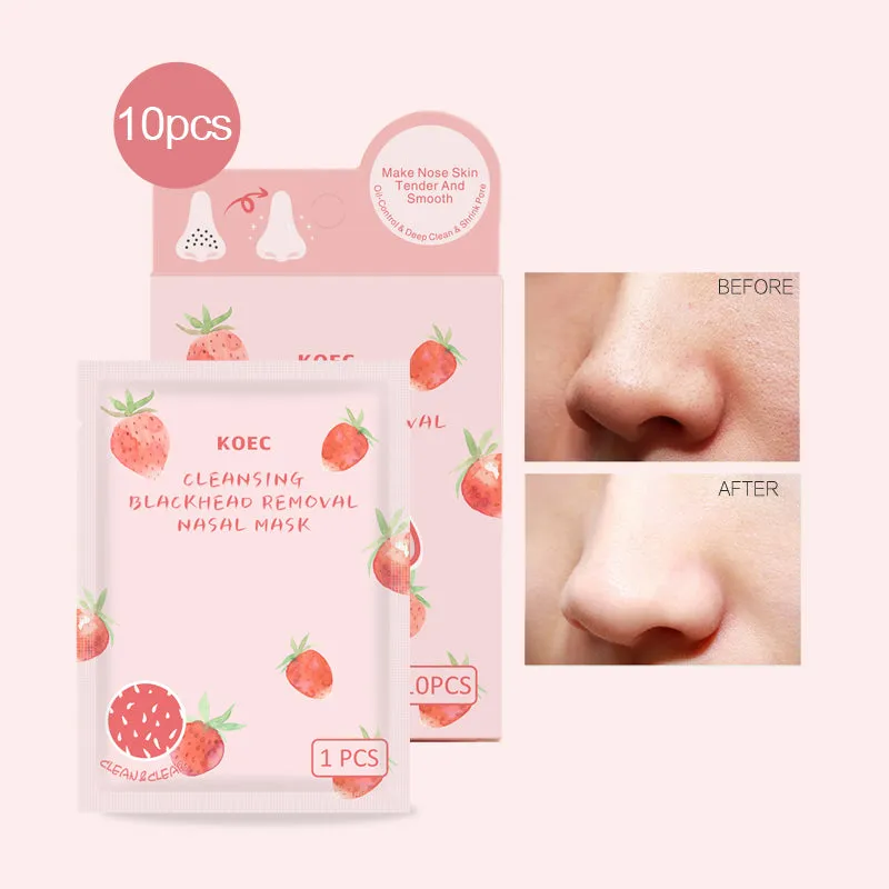 KOEC Strawberry næsestrips 10 stk porerens